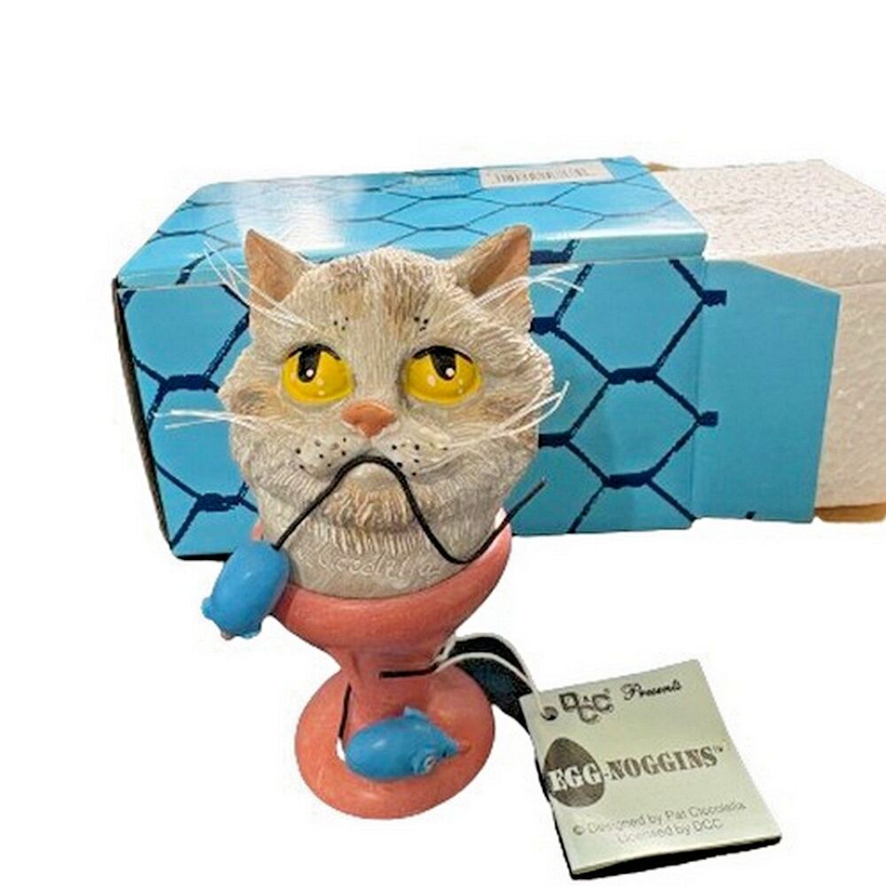 Cat Egg-Noggins Gray Calico Designed by Pat Ciccolella Licensed By DCC